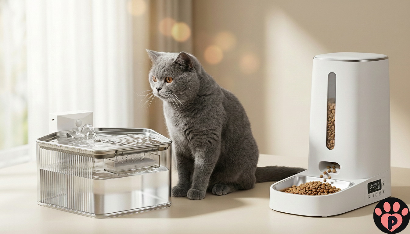 Cat Fountain & Feeder