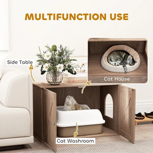 Hidden Cat Litter Box Furniture & Indoor Cat House