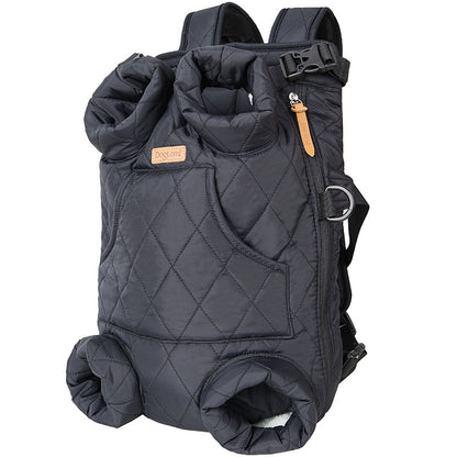 Winter Thickened Portable Pet Chest Backpack