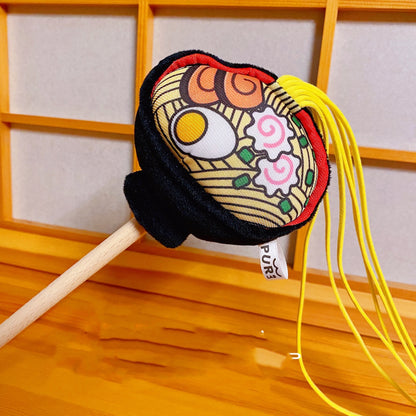 Hot Pot Ramen Cat Wand Toy