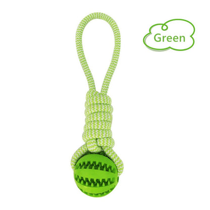 Interactive Dog Rope Tug Chew Ball