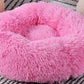 Round Calming Plush Pet Bed