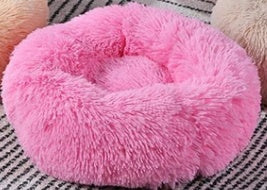 Round Calming Plush Pet Bed