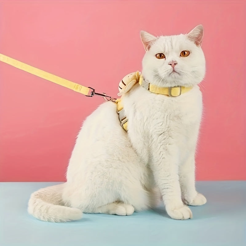Honey Bee Escape-Proof Cat Harness & Leash Set