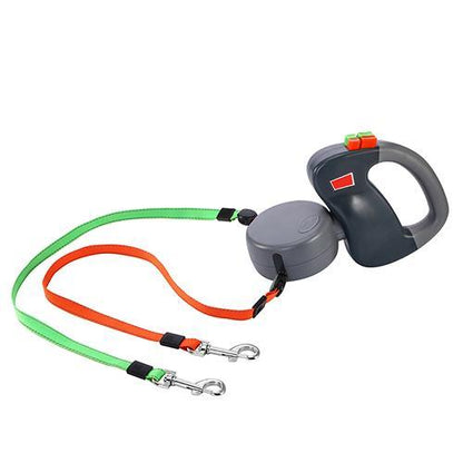 2-in-1 double retractable leash