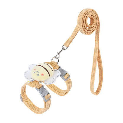 Honey Bee Escape-Proof Cat Harness & Leash Set