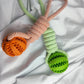 Interactive Dog Rope Tug Chew Ball