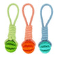Interactive Dog Rope Tug Chew Ball