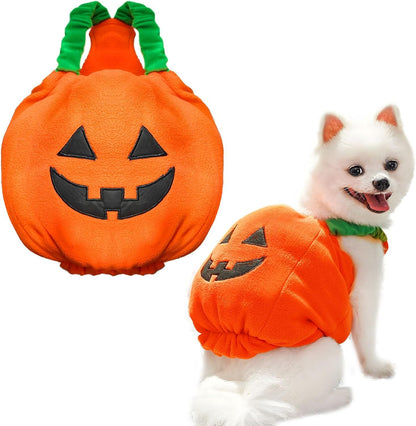 Plush Pumpkin Halloween Pet Costume