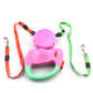 2-in-1 double retractable leash