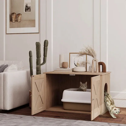 Hidden Cat Litter Box Furniture & Indoor Cat House