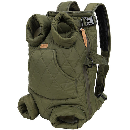 Winter Thickened Portable Pet Chest Backpack