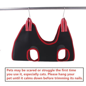 Red & Black Pet Grooming Hammock