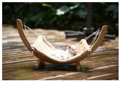 Wooden Cat Hammock Bed