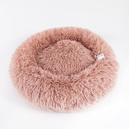 Round Calming Plush Pet Bed