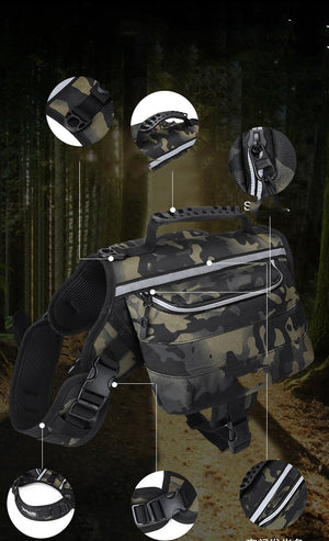 Large Hiking Dog Backpack