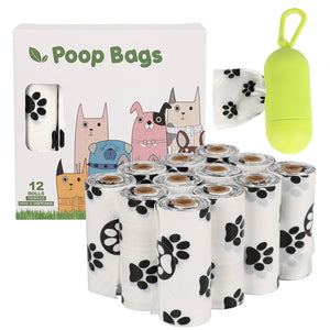 Pink & White Degradable Leak-Proof Poop Bags