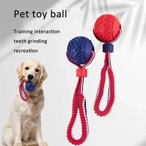 Interactive Dog Chew Ball with Rope