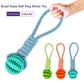 Interactive Dog Rope Tug Chew Ball