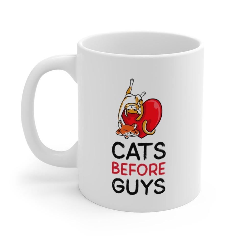 Cats Before Guys Mug - Pawfection