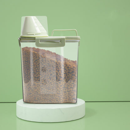 Pet Food Storage Container with Measuring Cup