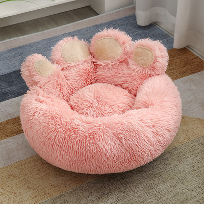 Plush Bear Paw Pet Bed