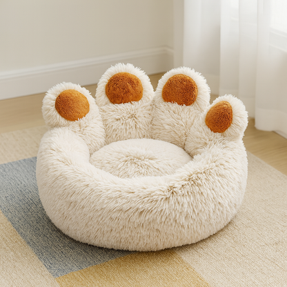Plush Bear Paw Pet Bed