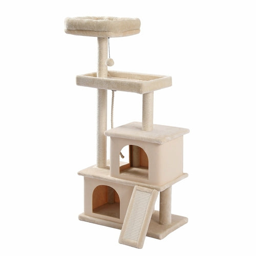 Cat Tree Entertainment Tower with Stairs - Pawfection