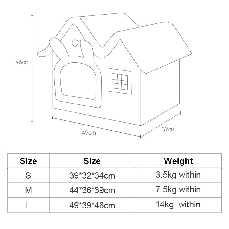 Removable Roof Plush Pet House - Pawfection