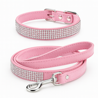 Sparkly Pet Collar Leash Set
