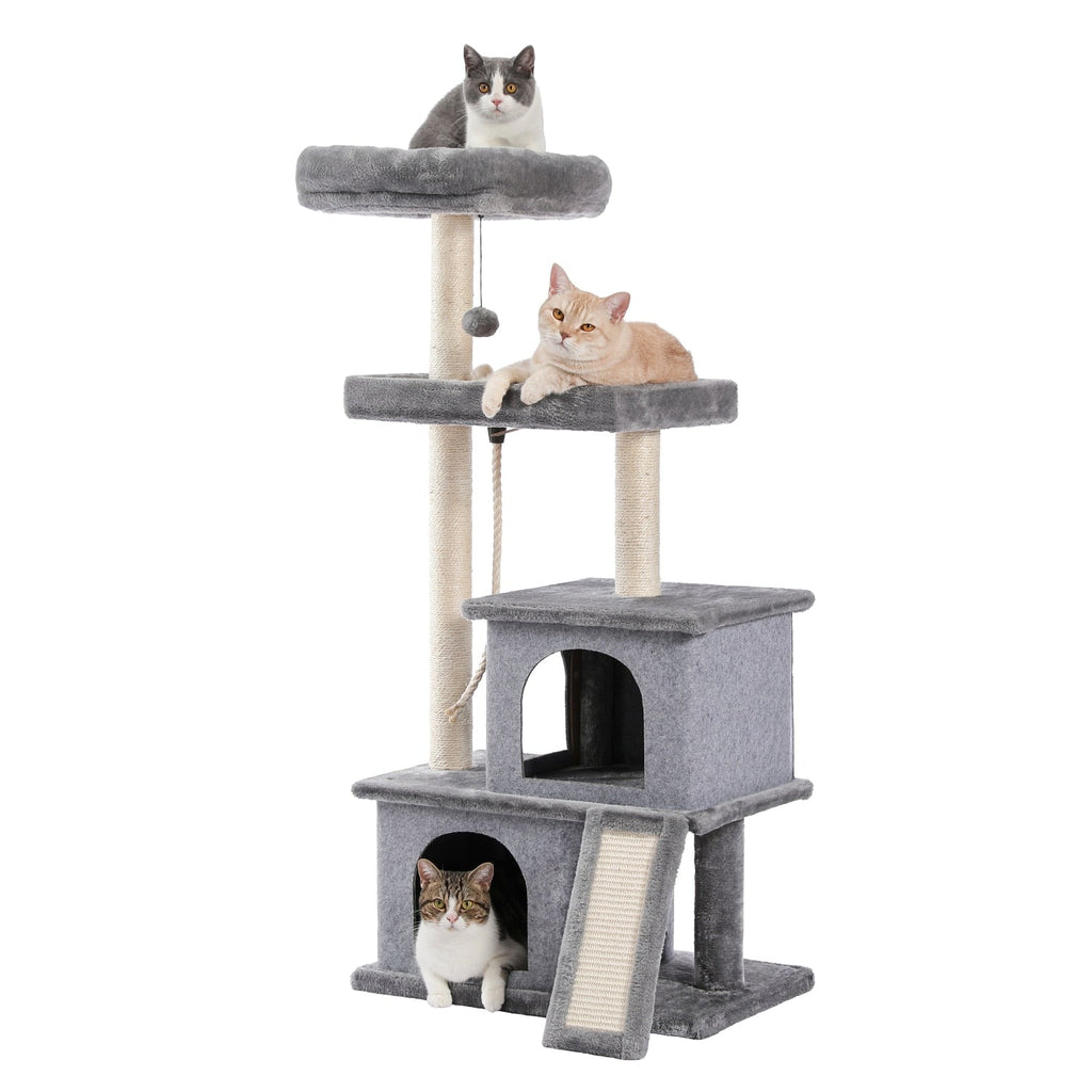 Cat Tree Entertainment Tower with Stairs - Pawfection