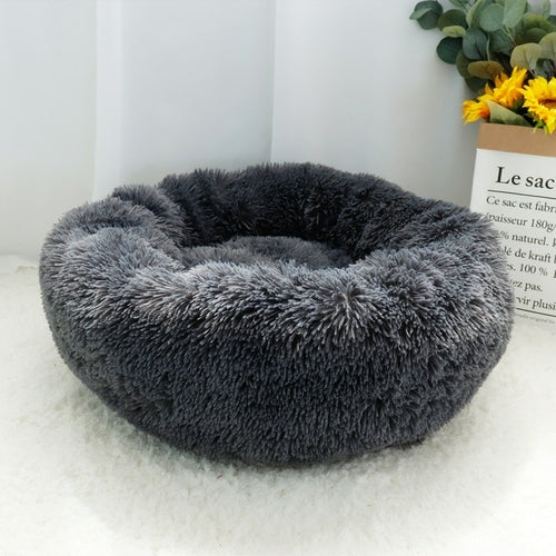 Warm Fleece Dog Bed Round Pet Cushion - Pawfection