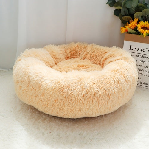 Warm Fleece Dog Bed Round Pet Cushion - Pawfection