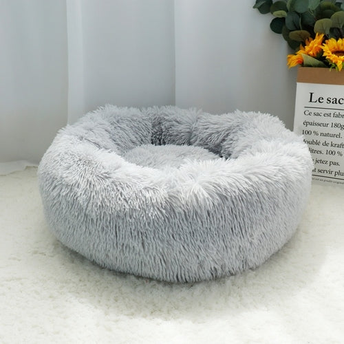 Warm Fleece Dog Bed Round Pet Cushion - Pawfection