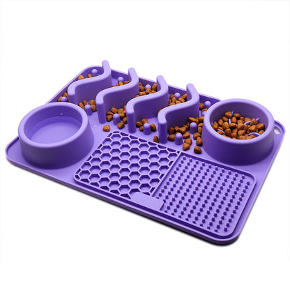 Silicone Slow Feed Pet Licking Mat with Suction Cups