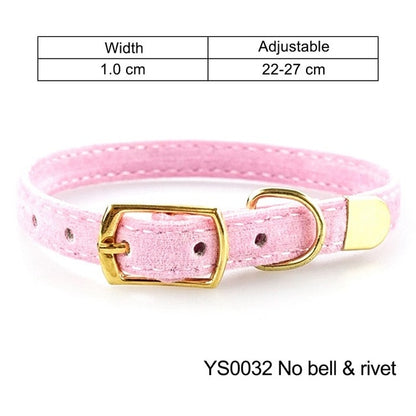 PU Leather Small Cat & Dog Collar