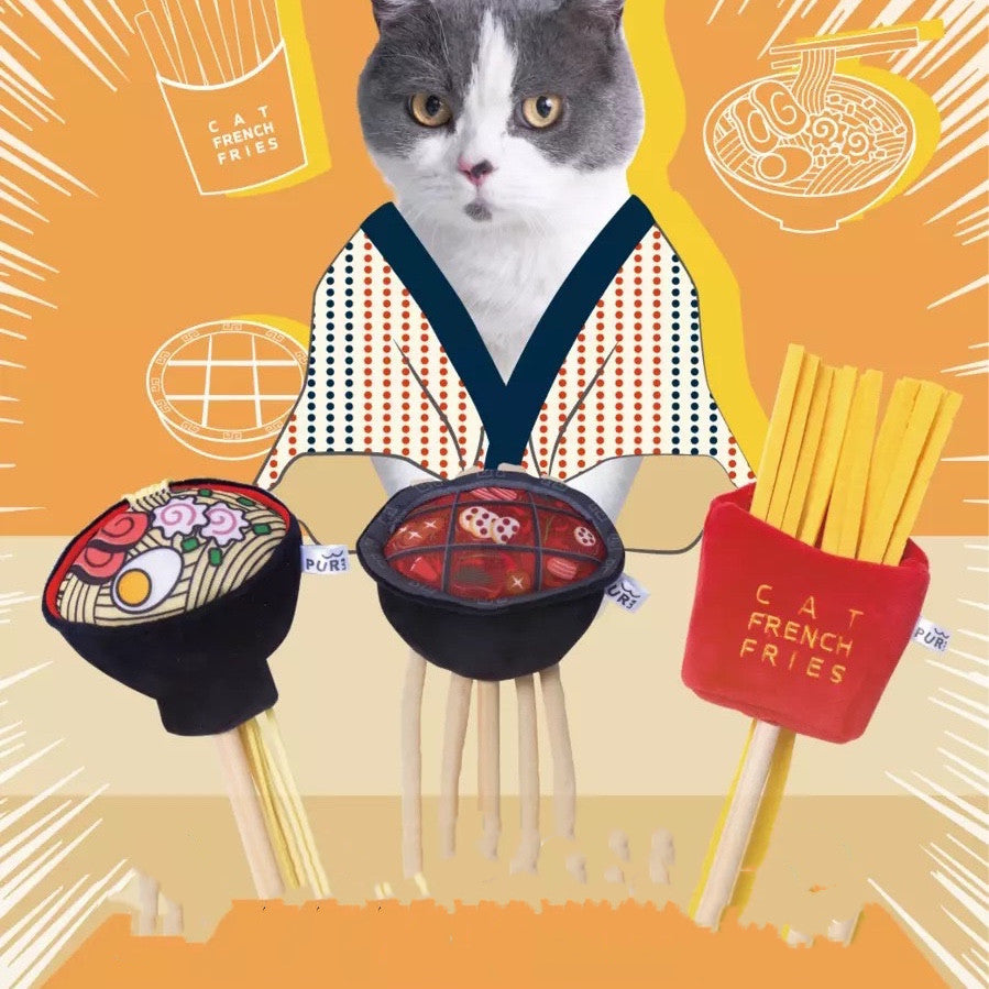 Hot Pot Ramen Cat Wand Toy