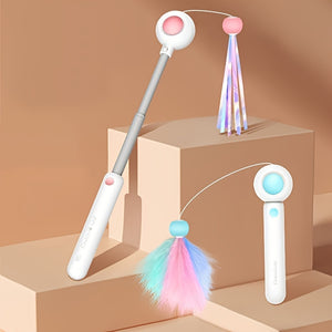 Retractable Cat Teaser Wand Toy