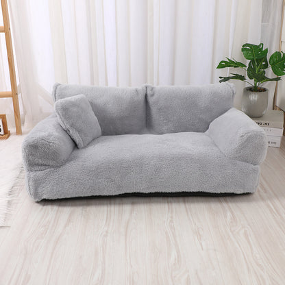 Rabbit Plush Calming Pet Sofa Bed