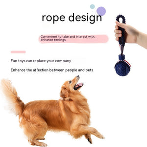 Interactive Dog Chew Ball with Rope