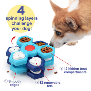4-Layer Slow Feeder Puzzle Dog Bowl