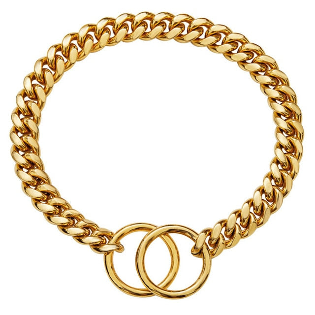 Gold Link Chain Collar for Dogs - Pawfection