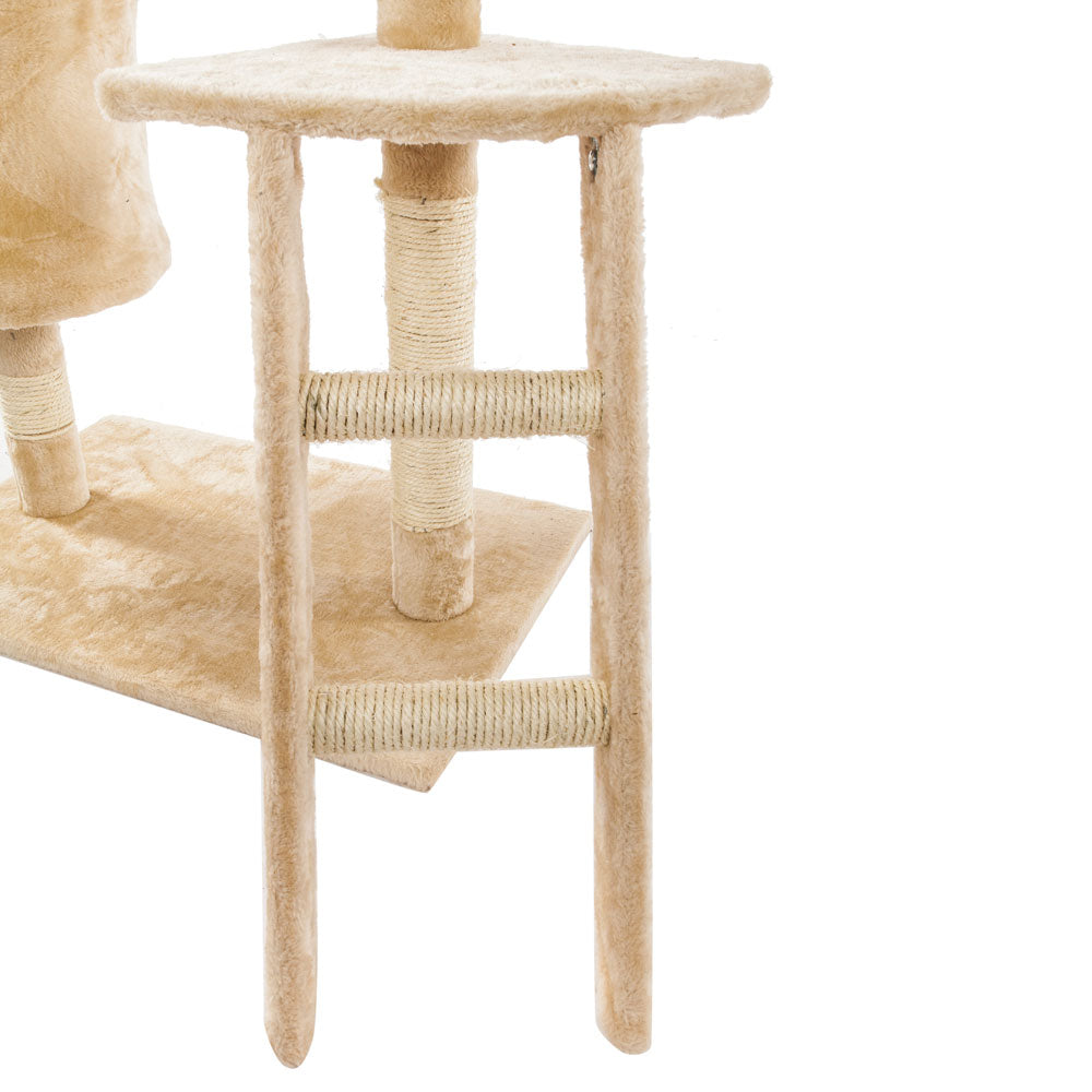 60" Sisal Rope Plush Cat Climb Tree - Pawfection