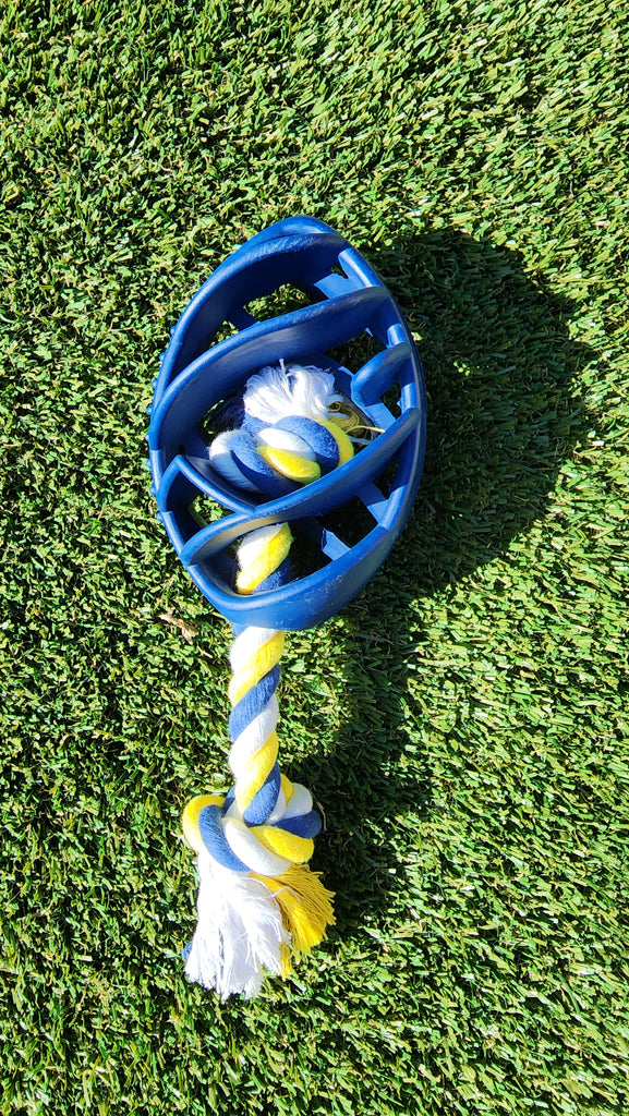 Rubber Football Rope Chew Toy - Pawfection