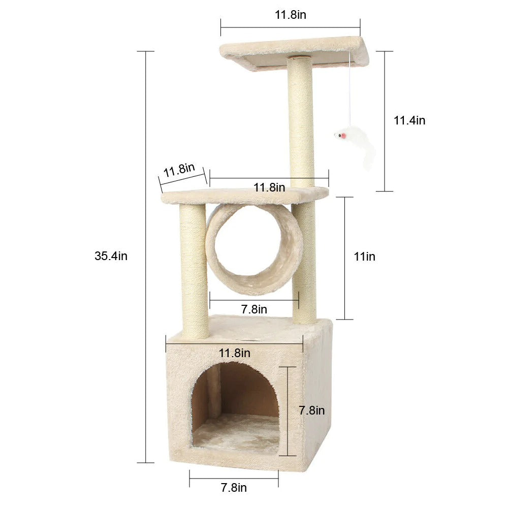 Cat Tree House Tower - Pawfection