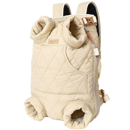 Winter Thickened Portable Pet Chest Backpack