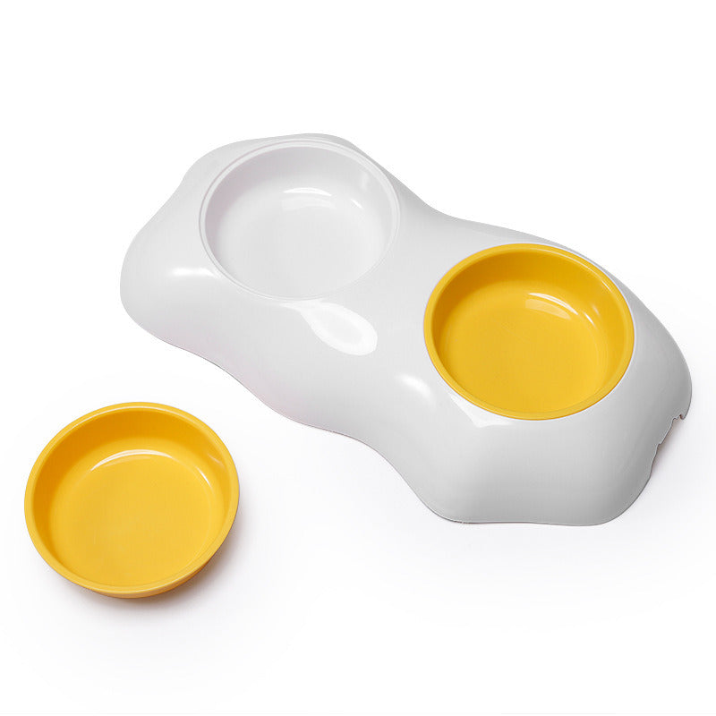 Egg-shaped Pet Bowl Drinking Water Single Bowl Double Bowl Dog Bowls - Pawfection