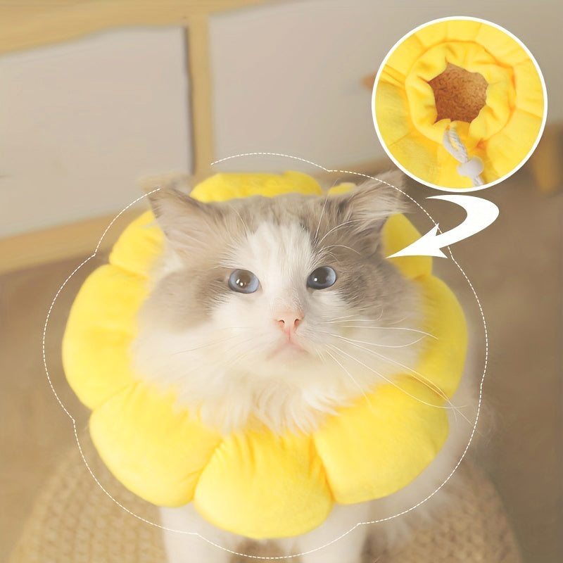 Soft Sunflower Pet Recovery Collar