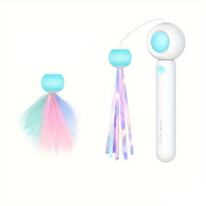 Retractable Cat Teaser Wand Toy