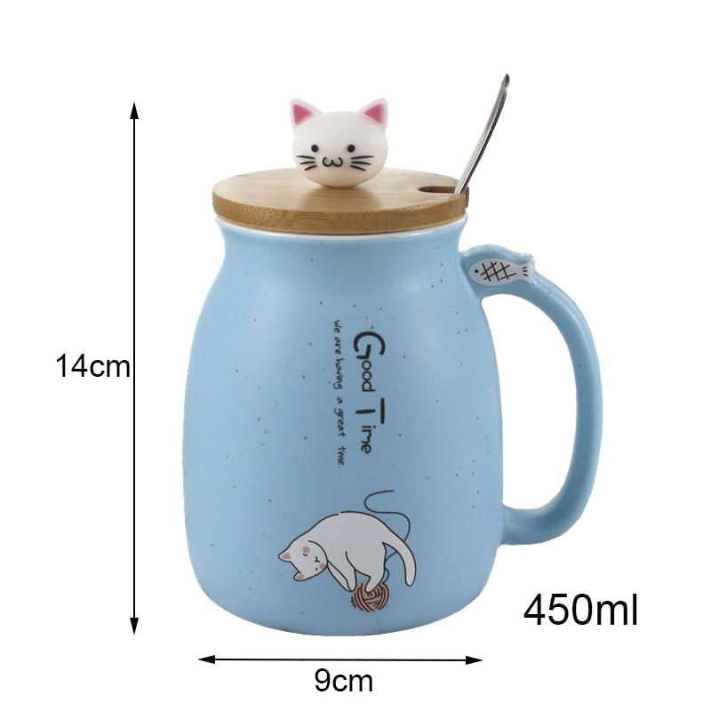 Adorable Cat Cartoon Ceramic Coffee Mug - Pawfection